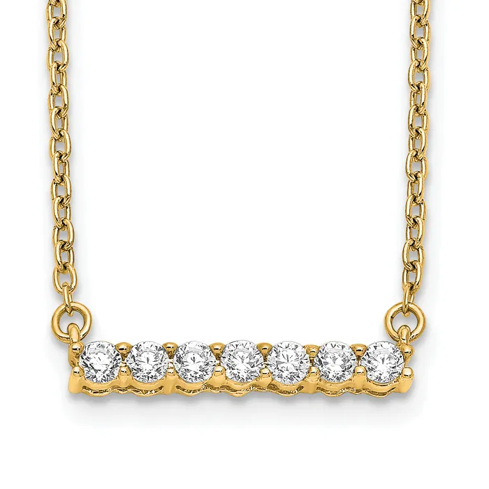 14k Yellow Gold 14 Ct Lab Grown Diamond VSSI G 18 inch Bar Necklace Goldia Necklaces 14k Yellow Gold 14 Ct Lab Grown Diamond VSSI G 18 inch Bar Necklace Goldia Necklaces