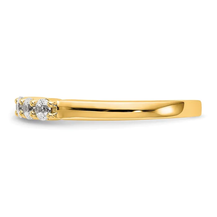 14K Yellow Gold 5Stone Real Diamond Band Goldia Rings