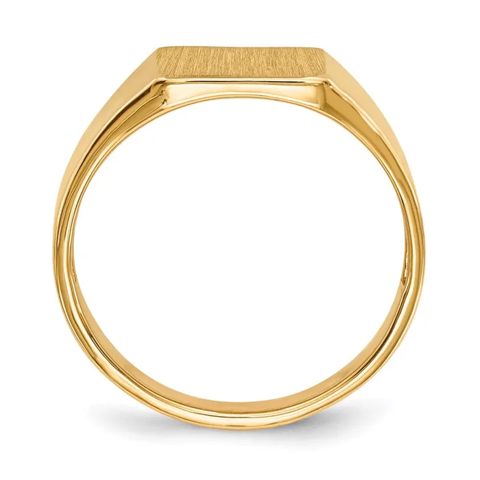 14K Yellow Gold 90x85mm Open Back Signet Ring Goldia Rings