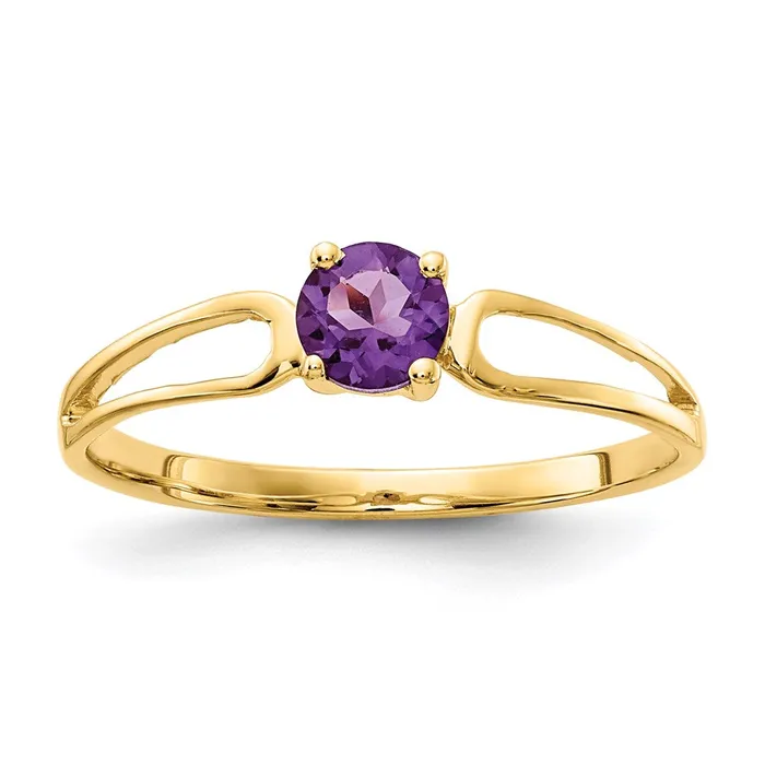 14K Yellow Gold Amethyst ring Goldia Rings