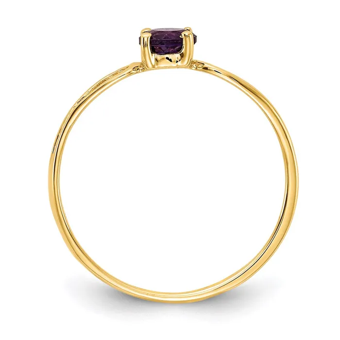 14K Yellow Gold Amethyst ring Goldia Rings