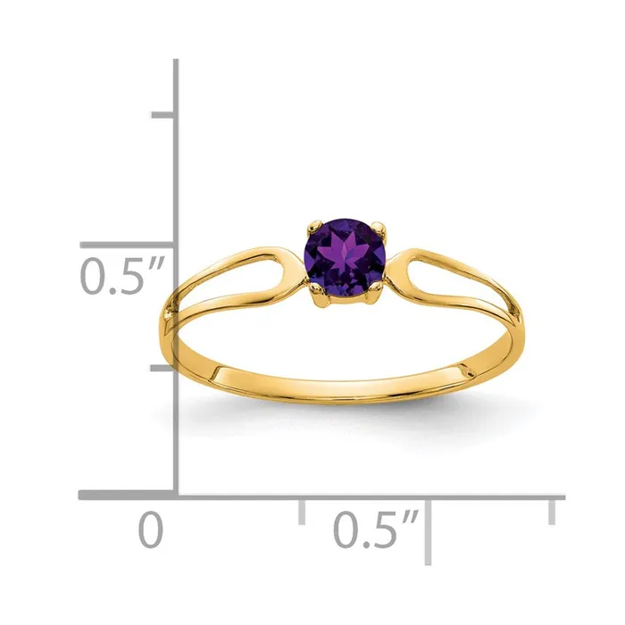 14K Yellow Gold Amethyst ring Goldia Rings