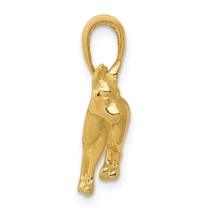 14k Yellow Gold Chihuahua Dog Pendant Goldia Necklaces