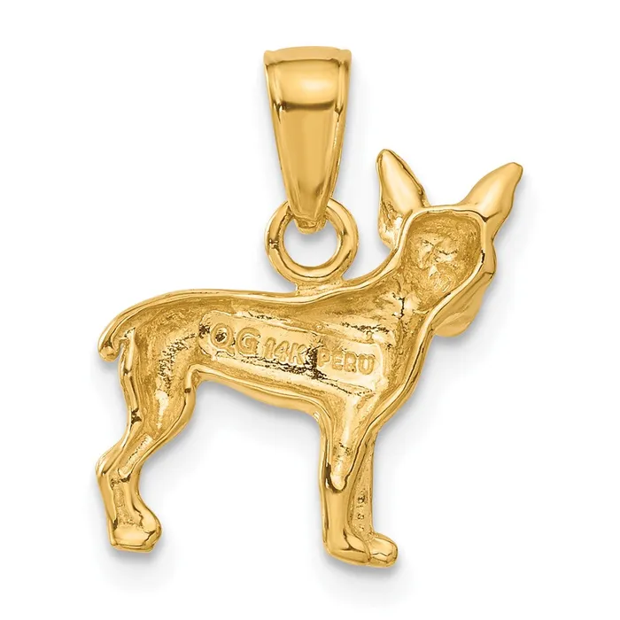14k Yellow Gold Chihuahua Dog Pendant Goldia Necklaces