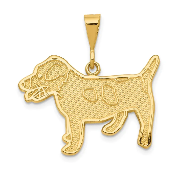 14k Yellow Gold Jack Russell Terrier Dog Pendant Goldia Necklaces