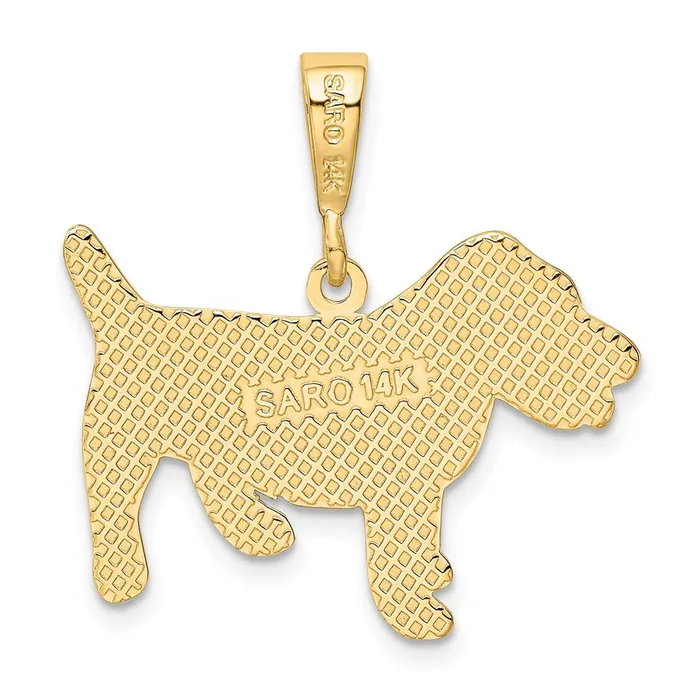 14k Yellow Gold Jack Russell Terrier Dog Pendant Goldia Necklaces