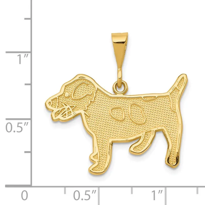 14k Yellow Gold Jack Russell Terrier Dog Pendant Goldia Necklaces