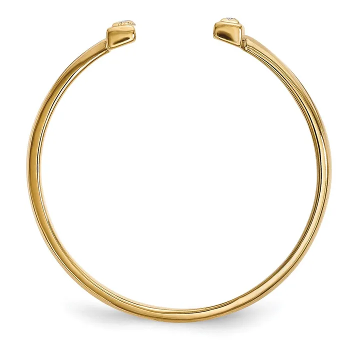 14K Yellow Gold Real Diamond Double Bar Ring Goldiacom Rings
