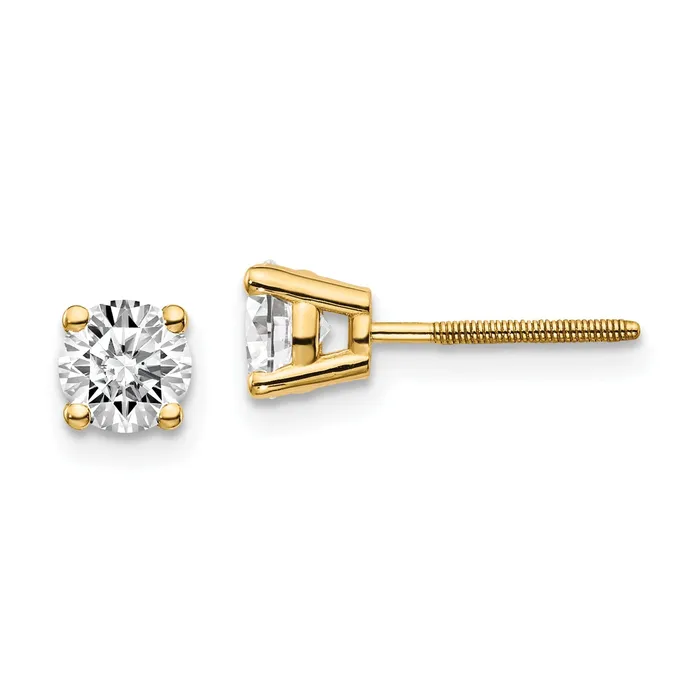 14ky 85ct SI3 G I Diamond Stud Thread onoff Post Earrings goldiaca Earrings 14ky 85ct SI3 G I Diamond Stud Thread onoff Post Earrings goldiaca Earrings