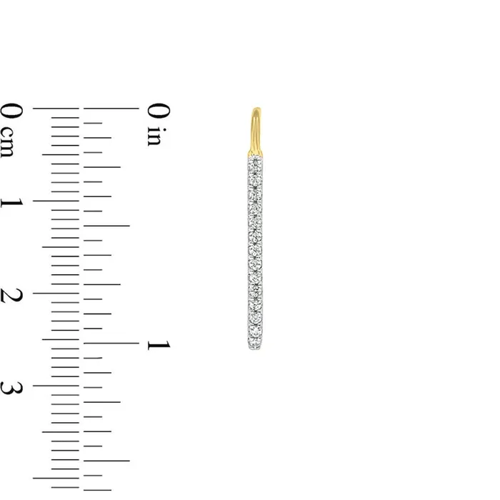 Earrings 025 CT TW Diamond Paperclip Drop Earrings in 10K Gold Goldia Earrings 025 CT TW Diamond Paperclip Drop Earrings in 10K Gold Goldia