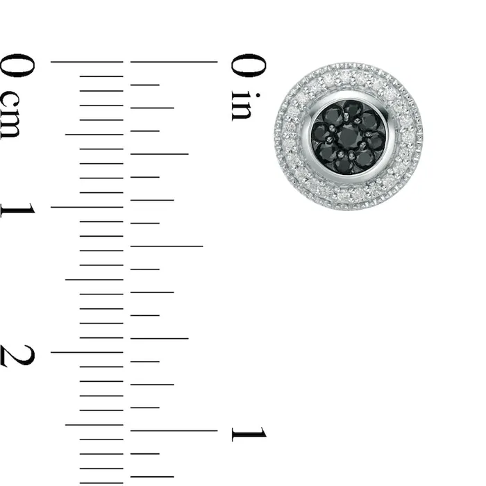 Earrings Goldia 05 CT TW Enhanced Black and White Composite Diamond Stud Earrings in 14K White Gold Earrings Goldia 05 CT TW Enhanced Black and White Composite Diamond Stud Earrings in 14K White Gold