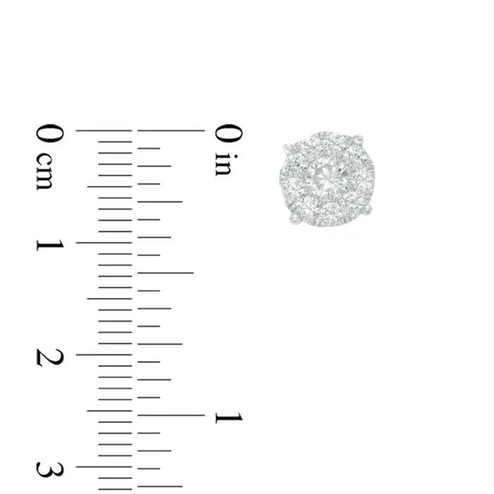 Earrings Goldia 12 CT TW Diamond Frame Stud Earrings in 10K White Gold Earrings Goldia 12 CT TW Diamond Frame Stud Earrings in 10K White Gold