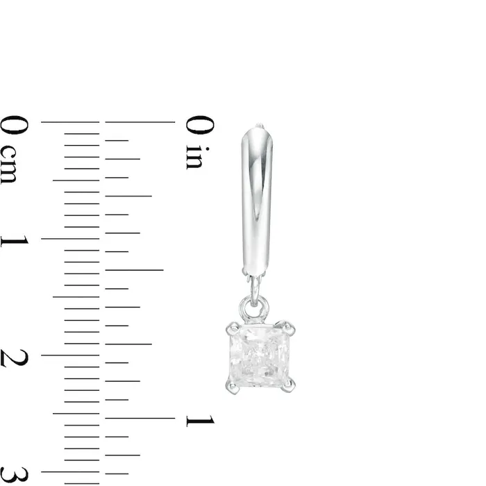 Earrings Goldia 138 CT TW Certified PrincessCut Diamond Solitaire Leverback Earrings in 14K White Gold IVS2 Earrings Goldia 138 CT TW Certified PrincessCut Diamond Solitaire Leverback Earrings in 14K White Gold IVS2