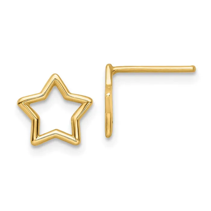 Earrings Goldia 14k Yellow Gold Polished Star Stud Post Earrings