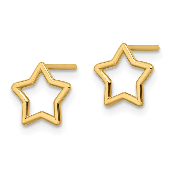 Earrings Goldia 14k Yellow Gold Polished Star Stud Post Earrings