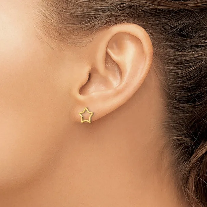 Earrings Goldia 14k Yellow Gold Polished Star Stud Post Earrings