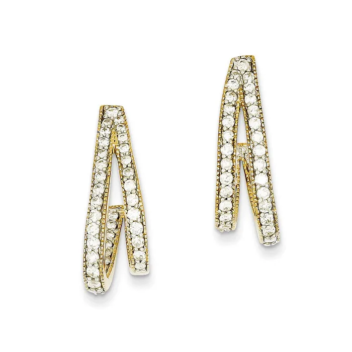 Earrings Goldia 14k Yellow Gold TT Dia Earrings