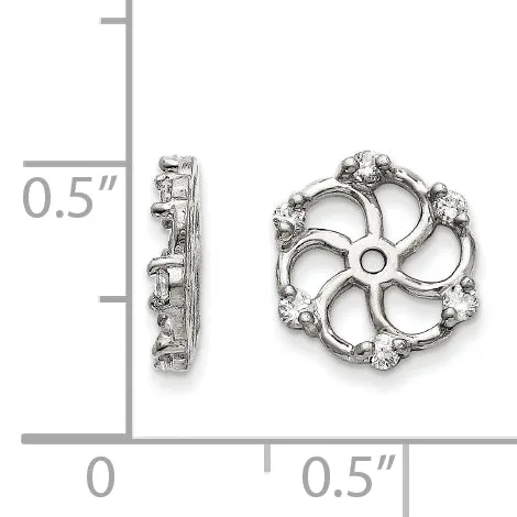 Earrings goldiaca 14k White Gold AA Diamond Earring Jacket