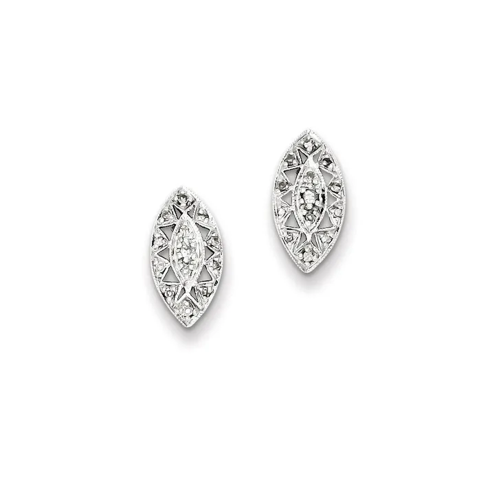 Earrings Goldia Sterling Silver Diamond Post Earrings