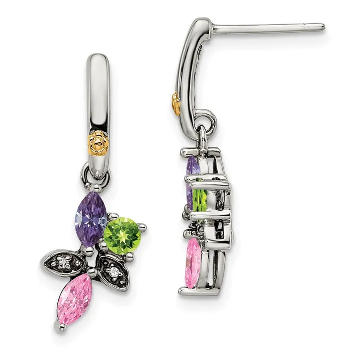 Earrings Goldia Sterling Silver u0026 14k Threestone and Diamond Mothers Earring