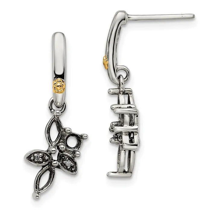 Earrings Goldia Sterling Silver u0026 14k Threestone and Diamond Mothers Earring