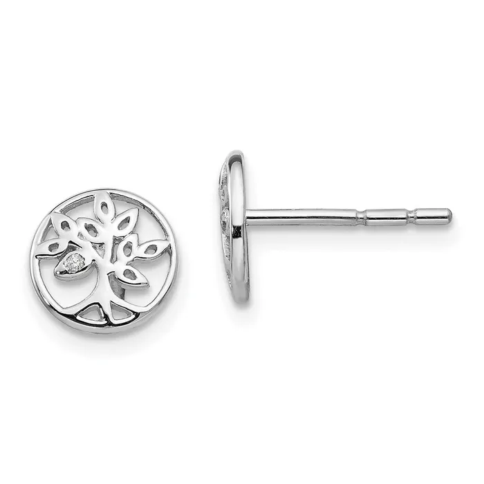 Earrings Goldia White Ice Sterling Silver Rhodiumplated Diamond Tree Post Earrings Earrings Goldia White Ice Sterling Silver Rhodiumplated Diamond Tree Post Earrings