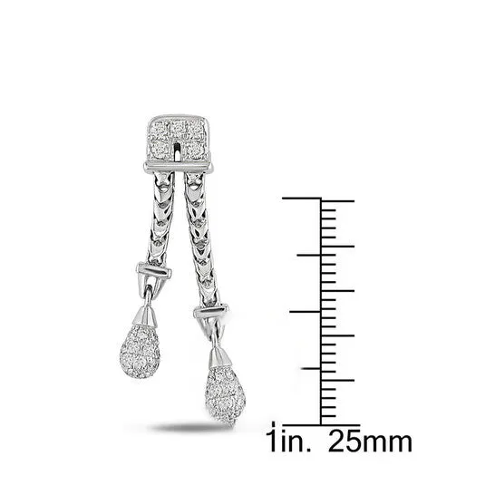 Earrings JMS always Original AMOUR 1 15 CT TW Diamond Briolette Lariat Earrings In 18k White Gold Earrings JMS always Original AMOUR 1 15 CT TW Diamond Briolette Lariat Earrings In 18k White Gold