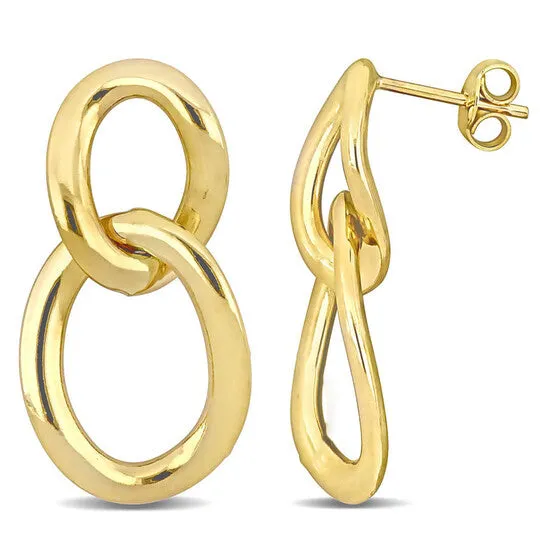 Earrings JMS always Original AMOUR Open Oval Double Link Earrings In 10K Yellow Gold Earrings JMS always Original AMOUR Open Oval Double Link Earrings In 10K Yellow Gold