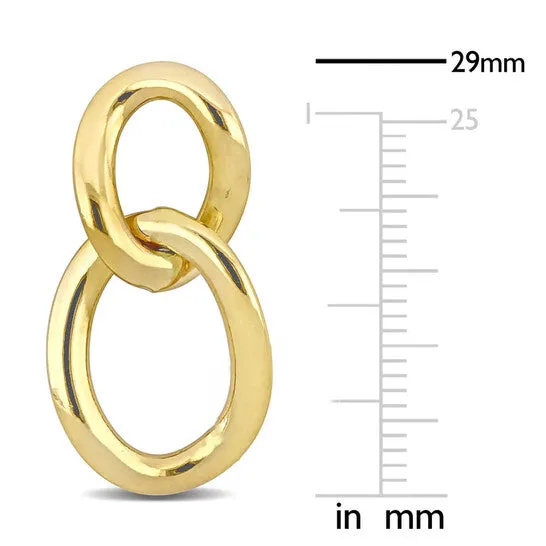 Earrings JMS always Original AMOUR Open Oval Double Link Earrings In 10K Yellow Gold Earrings JMS always Original AMOUR Open Oval Double Link Earrings In 10K Yellow Gold