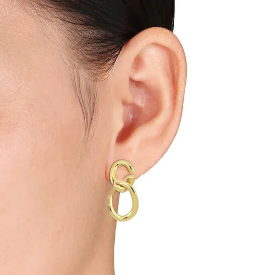 Earrings JMS always Original AMOUR Open Oval Double Link Earrings In 10K Yellow Gold Earrings JMS always Original AMOUR Open Oval Double Link Earrings In 10K Yellow Gold