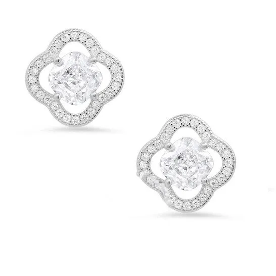 Earrings JMS always Original Kylie Harper Sterling Silver Cushioncut Flower Cubic Zirconia CZ Stud Earrings Earrings JMS always Original Kylie Harper Sterling Silver Cushioncut Flower Cubic Zirconia CZ Stud Earrings