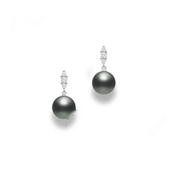 Earrings JMS always Original Mikimoto Morning Dew Black South Sea Cultured Pearl and Diamond Earrings MEA10328BDXW Earrings JMS always Original Mikimoto Morning Dew Black South Sea Cultured Pearl and Diamond Earrings MEA10328BDXW