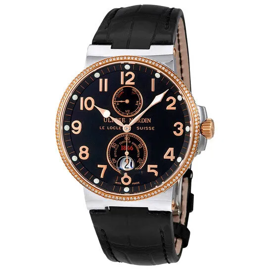 Earrings JMS always Original Ulysse Nardin Maxi Marine Black Dial Diamond Stainless Steel and 18K Rose Gold Automatic Mens Watch 26566BLACK Earrings JMS always Original Ulysse Nardin Maxi Marine Black Dial Diamond Stainless Steel and 18K Rose Gold Automatic Mens Watch 26566BLACK