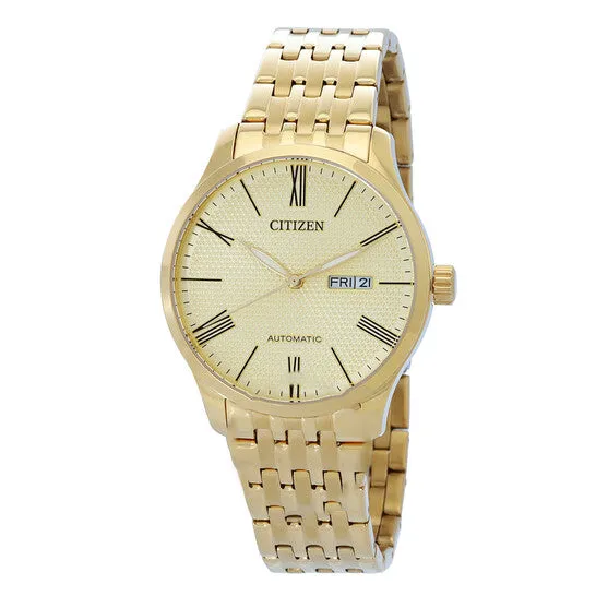 Earrings Original Citizen Mechanical Automatic Mens Goldtone Stainless Steel Watch NH835253P JMS always Earrings Original Citizen Mechanical Automatic Mens Goldtone Stainless Steel Watch NH835253P JMS always