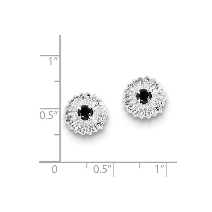 Earrings Sterling Silver Black u0026 White Diamond Earrings Goldia