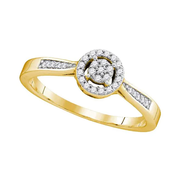gndatlanta 10k Yellow Gold Diamond Bridal Engagement Ring 18 Cttw Rings