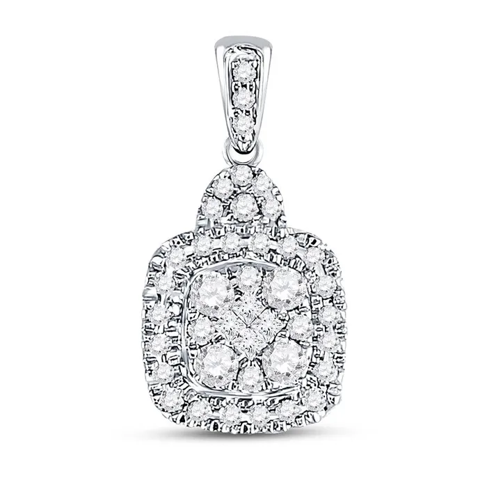 gndatlanta 14k White Gold Round Diamond Fashion Dangle Earrings 12 Cttw Earrings gndatlanta 14k White Gold Round Diamond Fashion Dangle Earrings 12 Cttw Earrings