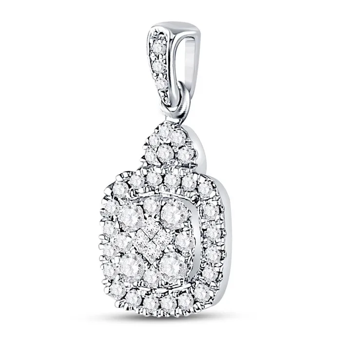 gndatlanta 14k White Gold Round Diamond Fashion Dangle Earrings 12 Cttw Earrings