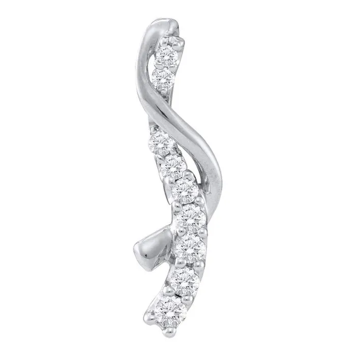 gndatlanta 14k White Gold Round Diamond Journey Love Pendant 14 Cttw Necklaces gndatlanta 14k White Gold Round Diamond Journey Love Pendant 14 Cttw Necklaces