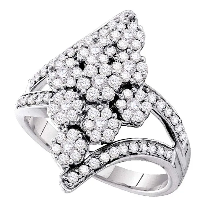 gndatlanta Rings 1 CTWDiamond FLOWER RING