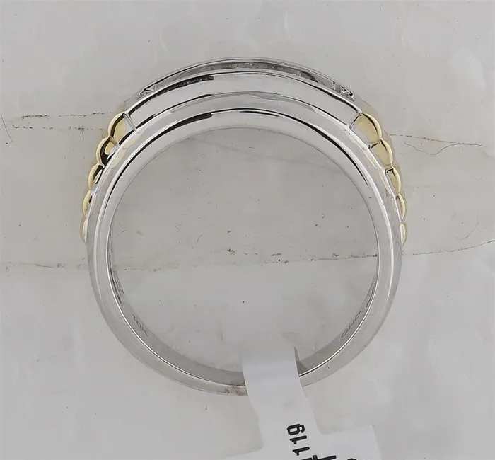 gndatlanta Rings 10k Twotone Gold Round Diamond Ribbed 5Stone Band Ring 58 Cttw