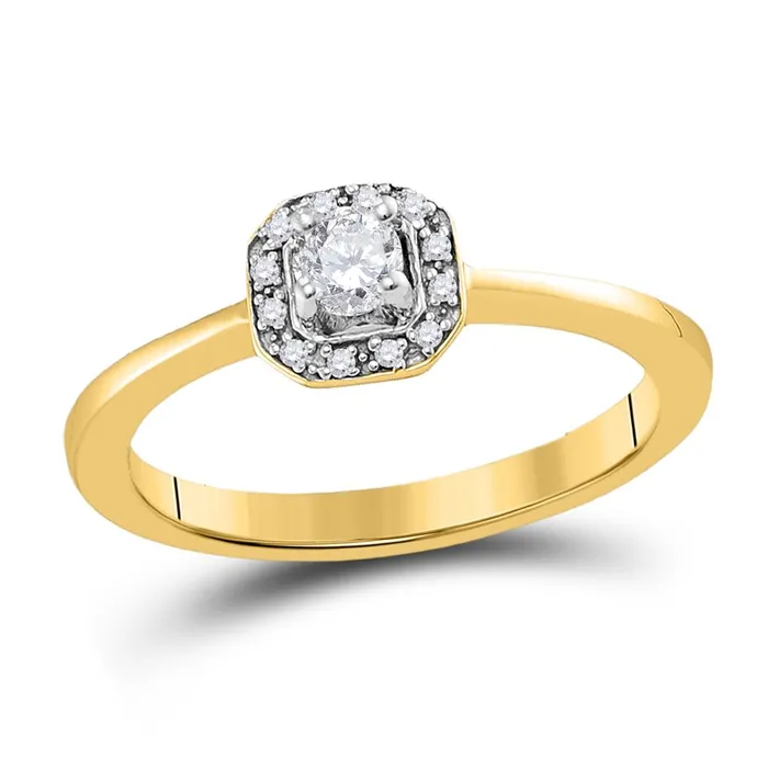 gndatlanta Rings 10k Yellow Gold Round Diamond Solitaire Halo Bridal Engagement Ring 14 Cttw gndatlanta Rings 10k Yellow Gold Round Diamond Solitaire Halo Bridal Engagement Ring 14 Cttw