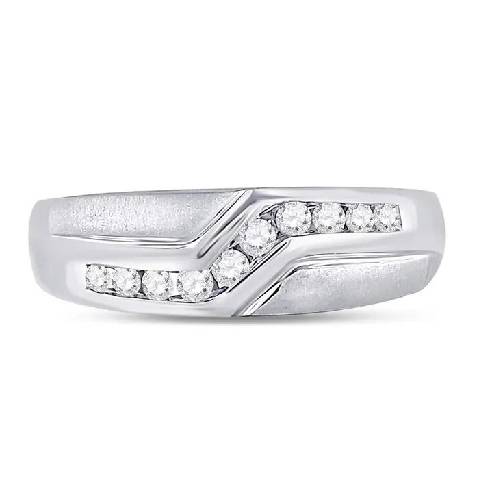gndatlanta Rings 14k White Gold Round Diamond Band Ring 13 Cttw