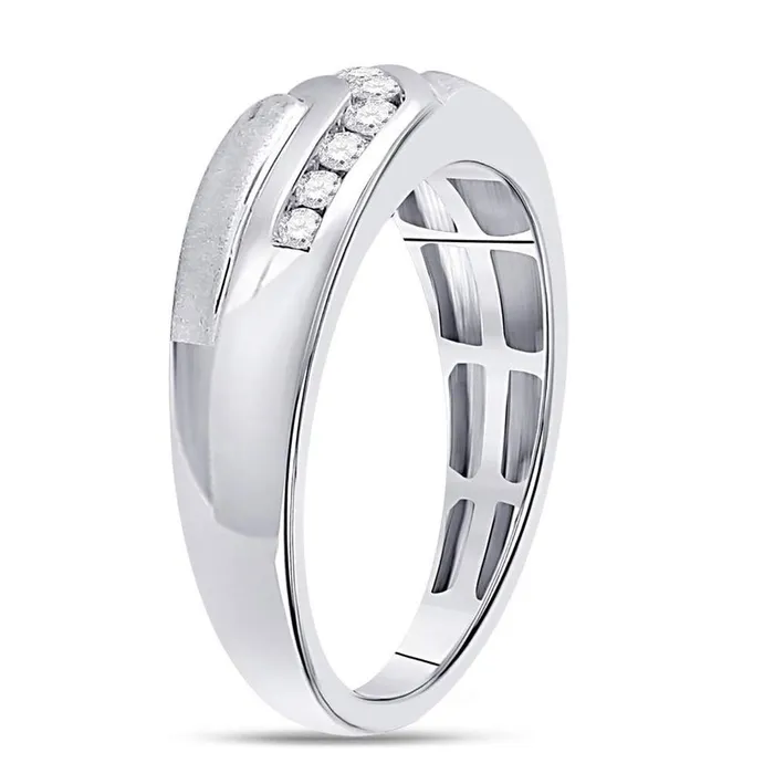 gndatlanta Rings 14k White Gold Round Diamond Band Ring 13 Cttw