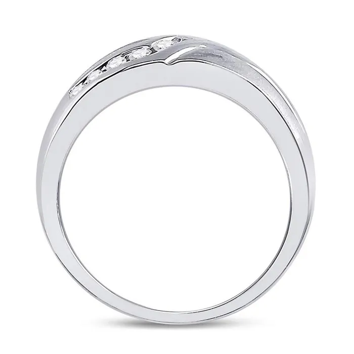 gndatlanta Rings 14k White Gold Round Diamond Band Ring 13 Cttw