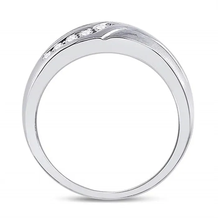 gndatlanta Rings 14k White Gold Round Diamond Band Ring 13 Cttw
