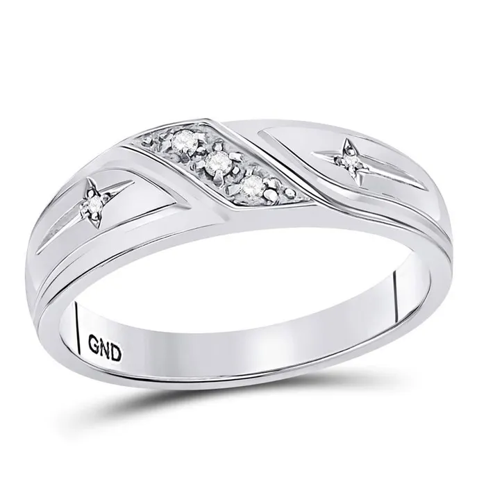 gndatlanta Rings 14k White Gold Round Diamond Cross Wedding Band 120 Cttw gndatlanta Rings 14k White Gold Round Diamond Cross Wedding Band 120 Cttw