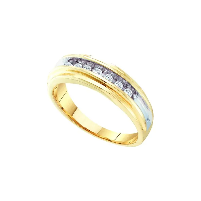 gndatlanta Rings 14k Yellow Gold Round Diamond Wedding Band 14 Cttw