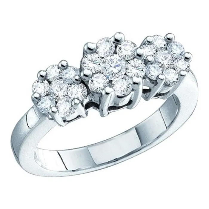 gndatlanta Rings 2 CTDiamond FLOWER RING