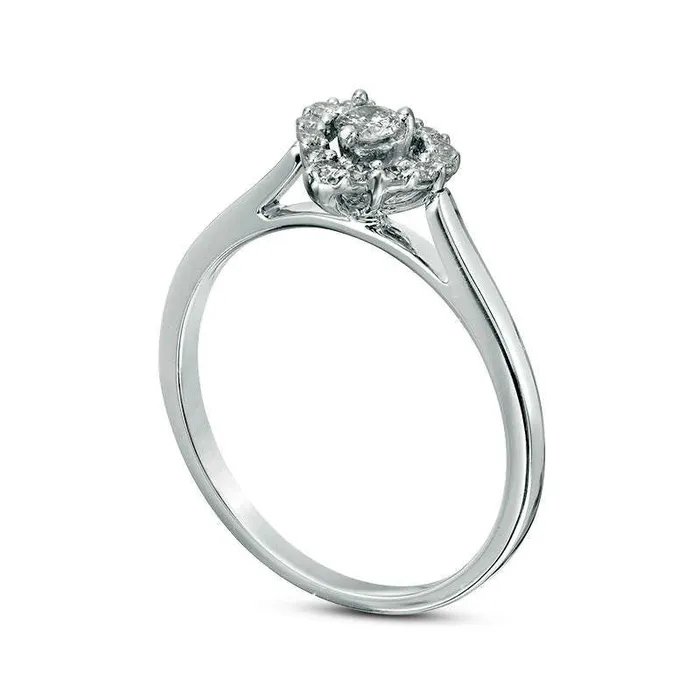 Goldia 020 CT TW Natural Diamond Heart Frame Promise Ring in Solid 10K White Gold Rings Goldia 020 CT TW Natural Diamond Heart Frame Promise Ring in Solid 10K White Gold Rings